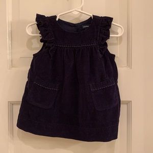 Baby Gap girls navy corduroy dress with bloomers